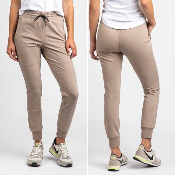 BYLT Pants - BYLT Basics ELITE+ JOGGER PANT Women’s Small SAND Cuffed Ankle 4-Way Stretch NEW